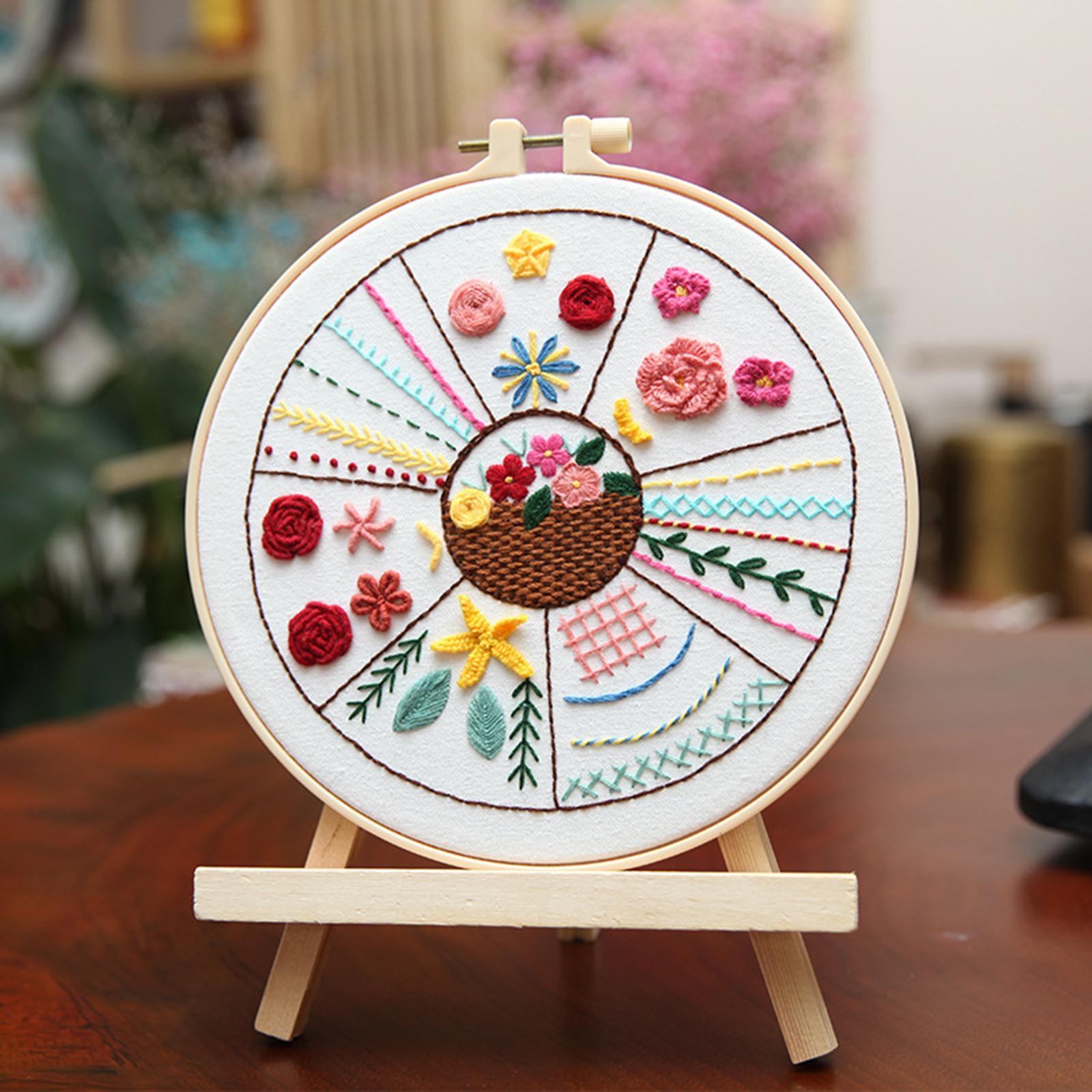 Embroidery Stitch Practice Kit with Pattern Cross Stitch Crafts for Practice