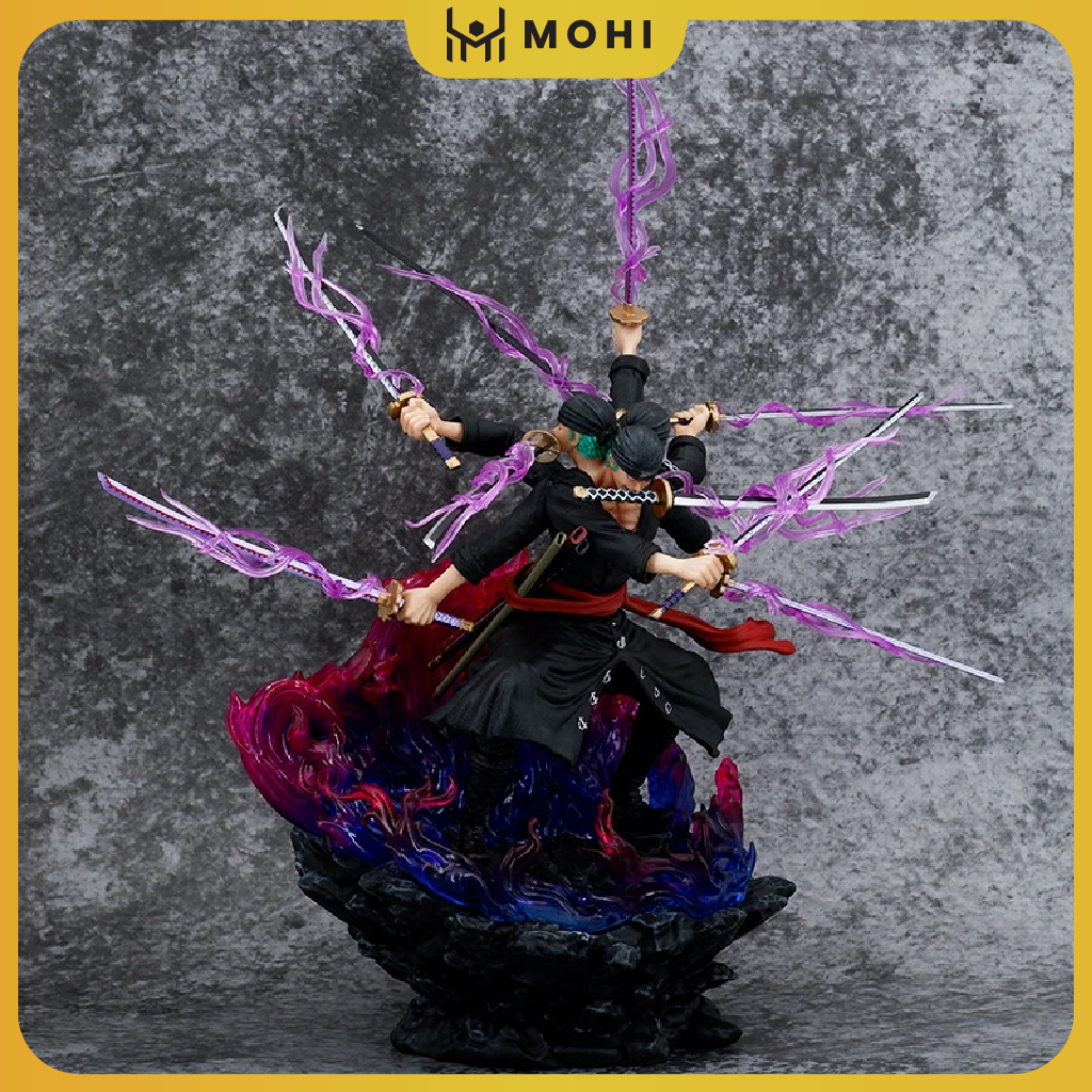 - Mô Hình OnePiece Zoro Asura 3 đầu 6 tay siêu ngầu - Cao 39cm - Figure OnePiece - Hộp màu