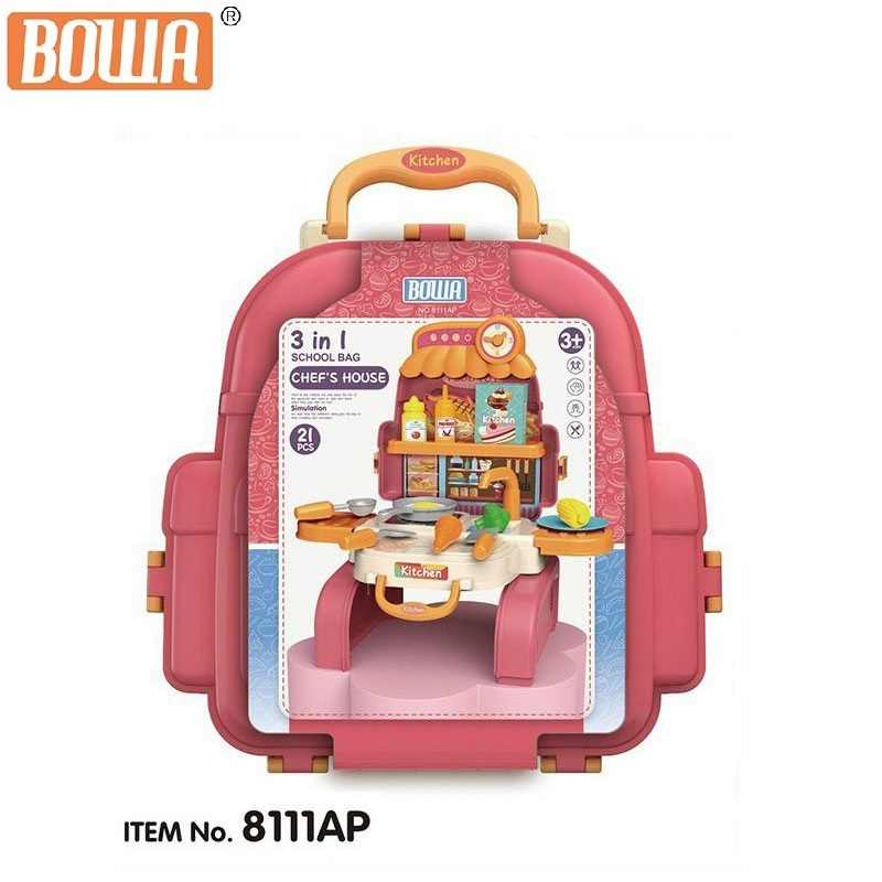 Bộ đồ chơi nhập vai BOWA 8111AP - Cặp nhà bếp 21 chi tiết