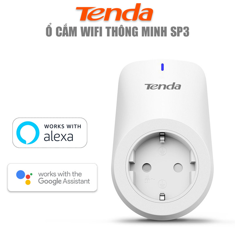 Ổ cắm wifi thông minh Tenda SP3 Điều khiển từ xa - Hàng Chính Hãng