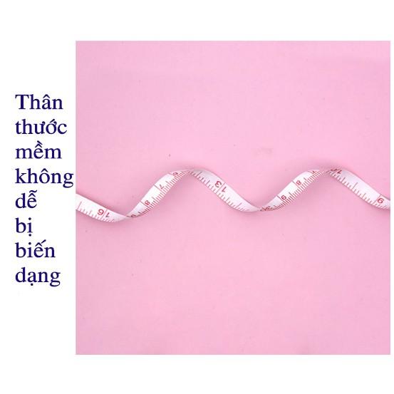 Thước dây đo hoạt hình dễ thương có móc treo và nút bấm tiện lợi 1m5 TXstar