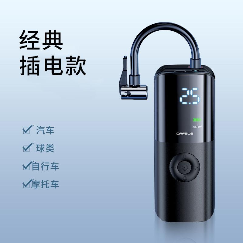 Giao hàng nhanh máy bơm không khí ô tô ngoài trời di động ô tô máy bơm không khí màn hình kỹ thuật số áp suất lốp ô tô lốp xe bơm điện