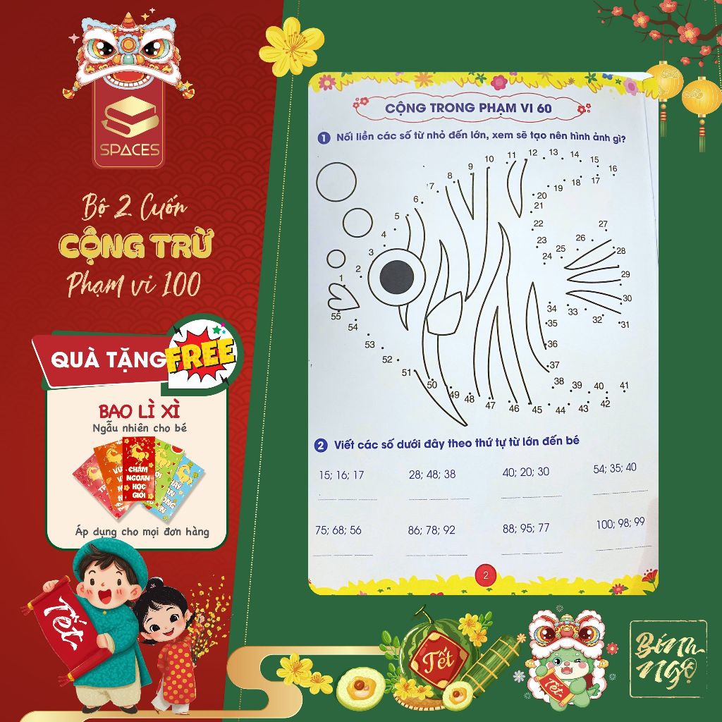 Sách - Tập Làm Toán CỘNG TRỪ PHẠM VI 100 Cho Bé Từ 3-7 Tuổi Cuốn CƠ BẢN - SKIDS