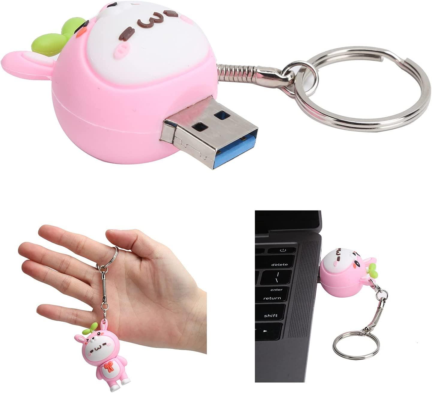 Đĩa thỏ U hoạt hình dễ thương, Đĩa nhớ USB Bộ chuyển đổi loại C tốc độ cao