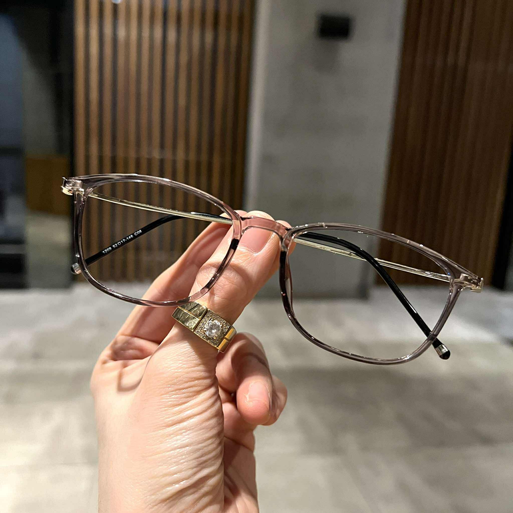 Kính Mắt bầu form nhỏ gọng kim loại tăm nhẹ cao cấp cho nam nữ