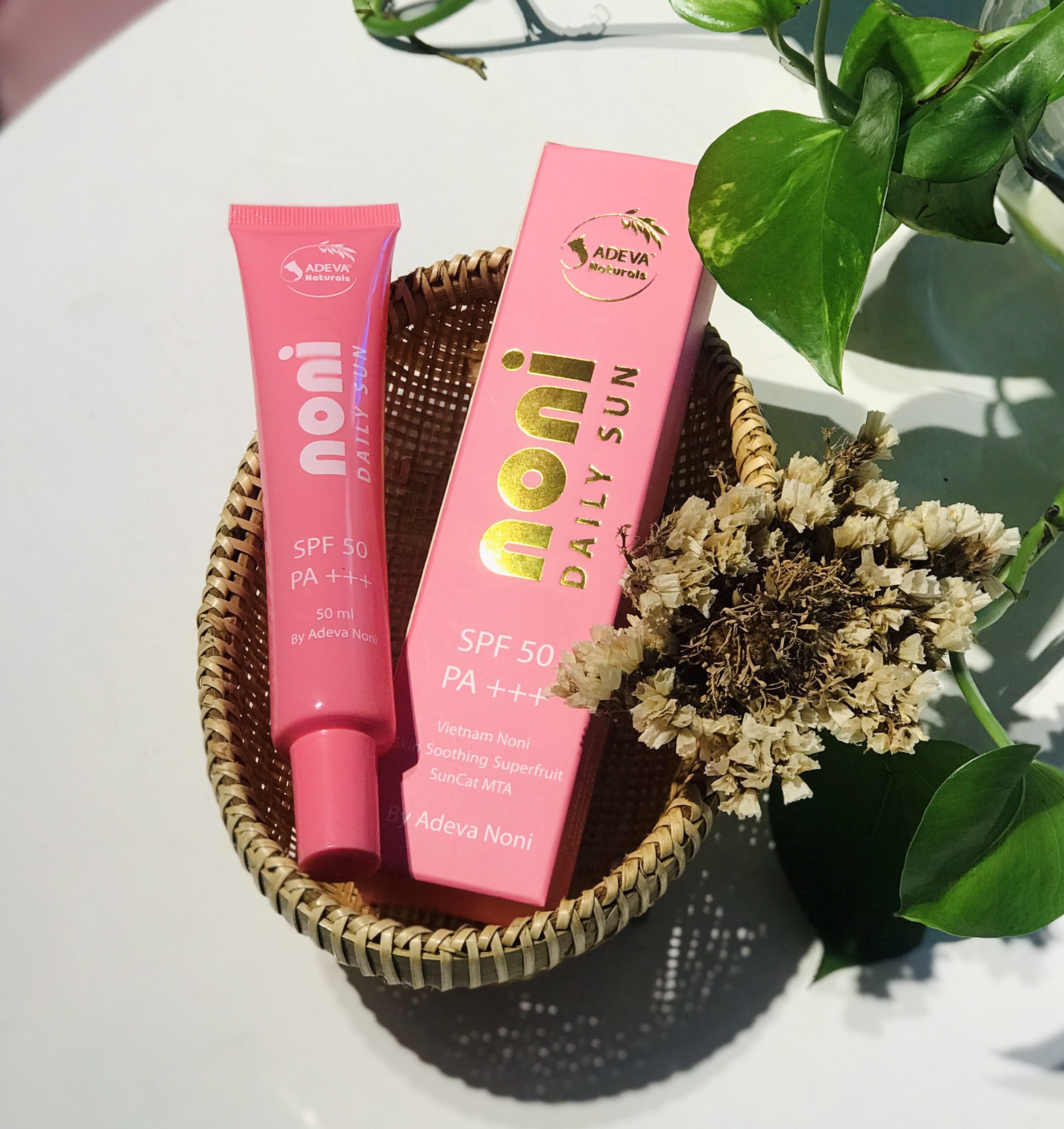 Kem chống nắng Trái nhàu - chống nắng dưỡng da thế hệ mới SPF 50, PA +++ (Adeva Noni) 50 ml mẫu mới nhất