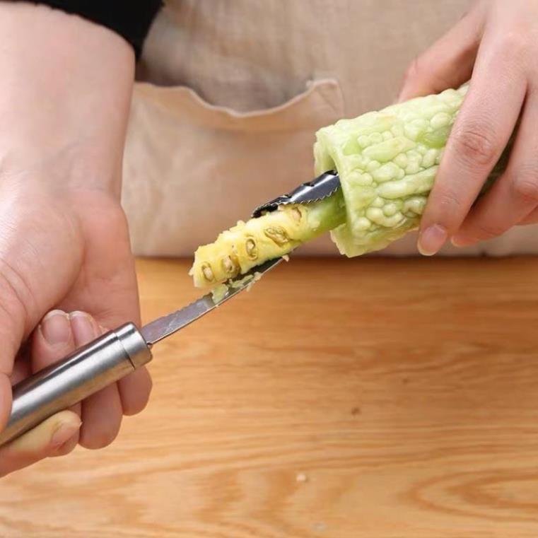 Dụng cụ lấy ruột ớt , ruột mướp đắng, cà chua bằng thép không rỉ 304