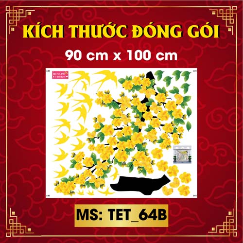 DECAL TRANG TRÍ TẾT 2021 COMBO SỐ 29
