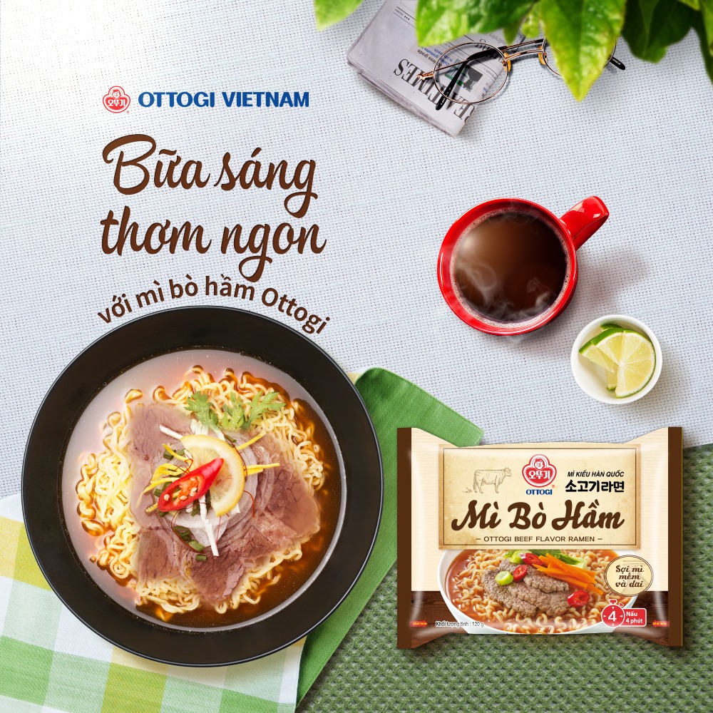 Thùng 20 Gói Mì Ottogi Bò Hầm