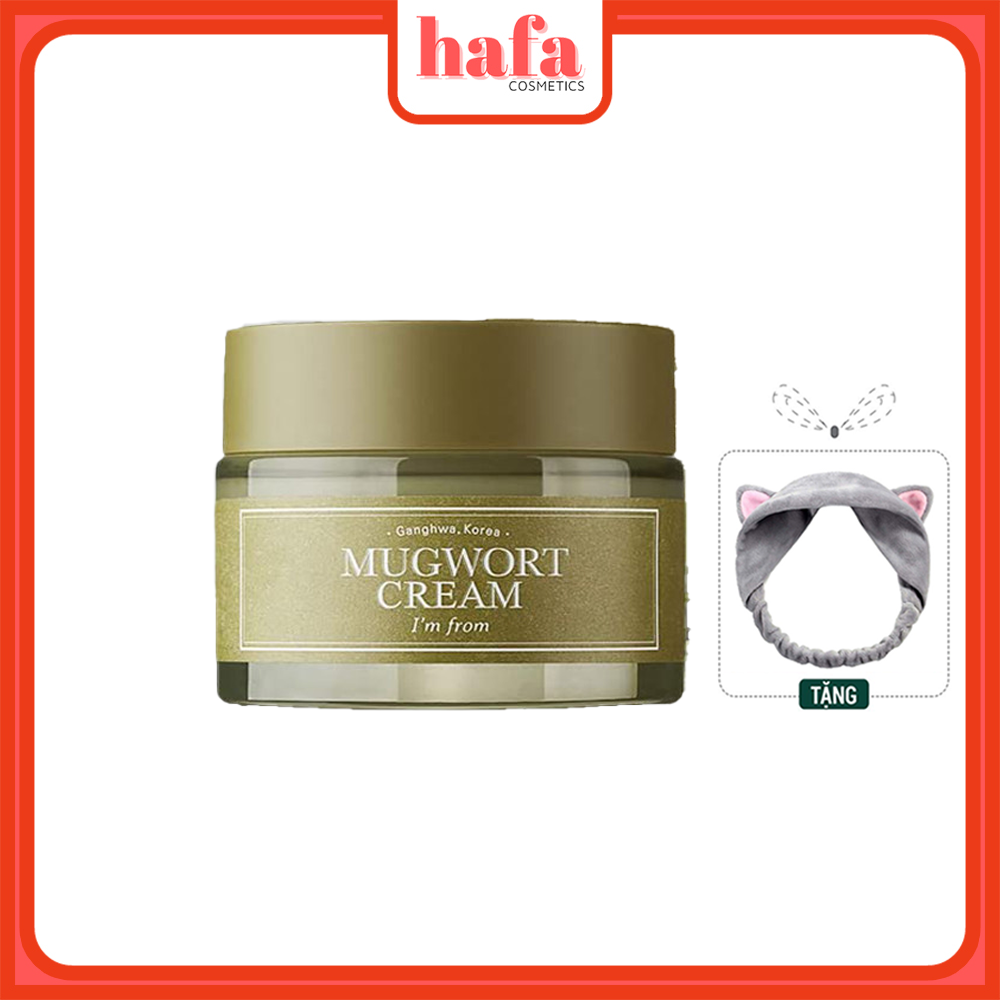 Kem dưỡng ngải cứu dưỡng ẩm, phục hồi da I'm From Mugwort Cream 50ml + Tặng Kèm 1 Băng Đô Tai Mèo ( Màu Ngẫu Nhiên)