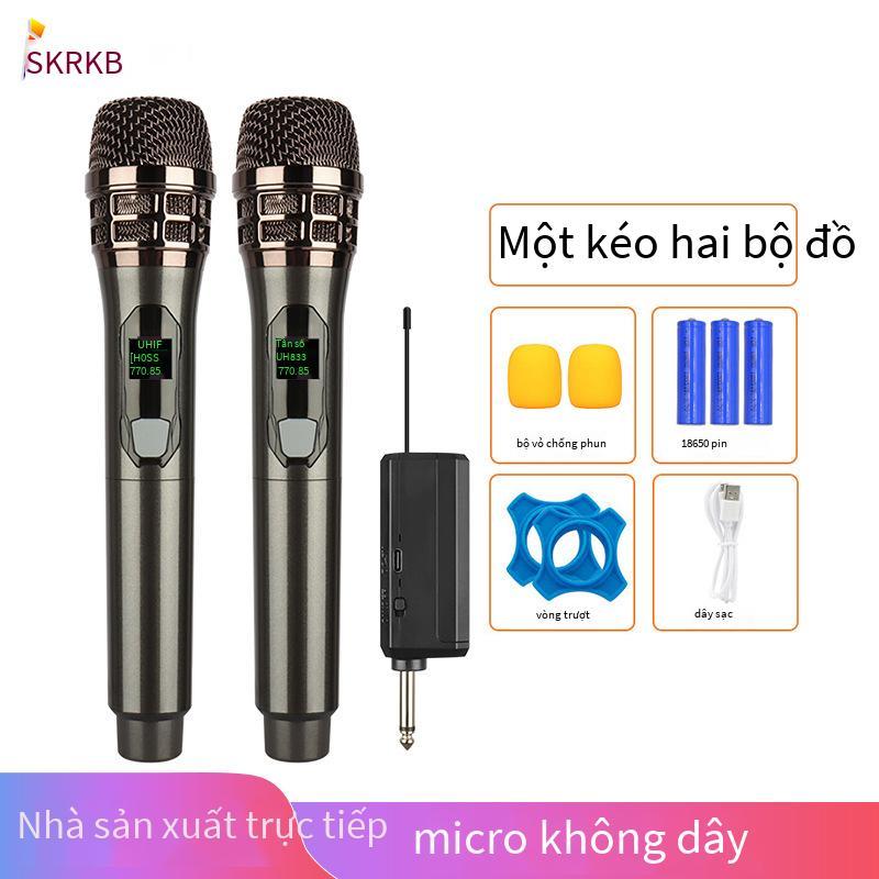 Đặc biệt VHF karaoke gia đình một cho hai micrô âm thanh ngoài trời sân khấu vuông KTV phát sóng trực tiếp với hàng hóa micrô không dây