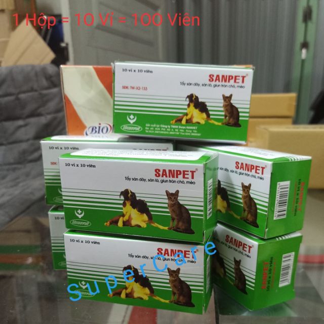 1 Hộp Sanpet Xổ Giun Chó Mèo
