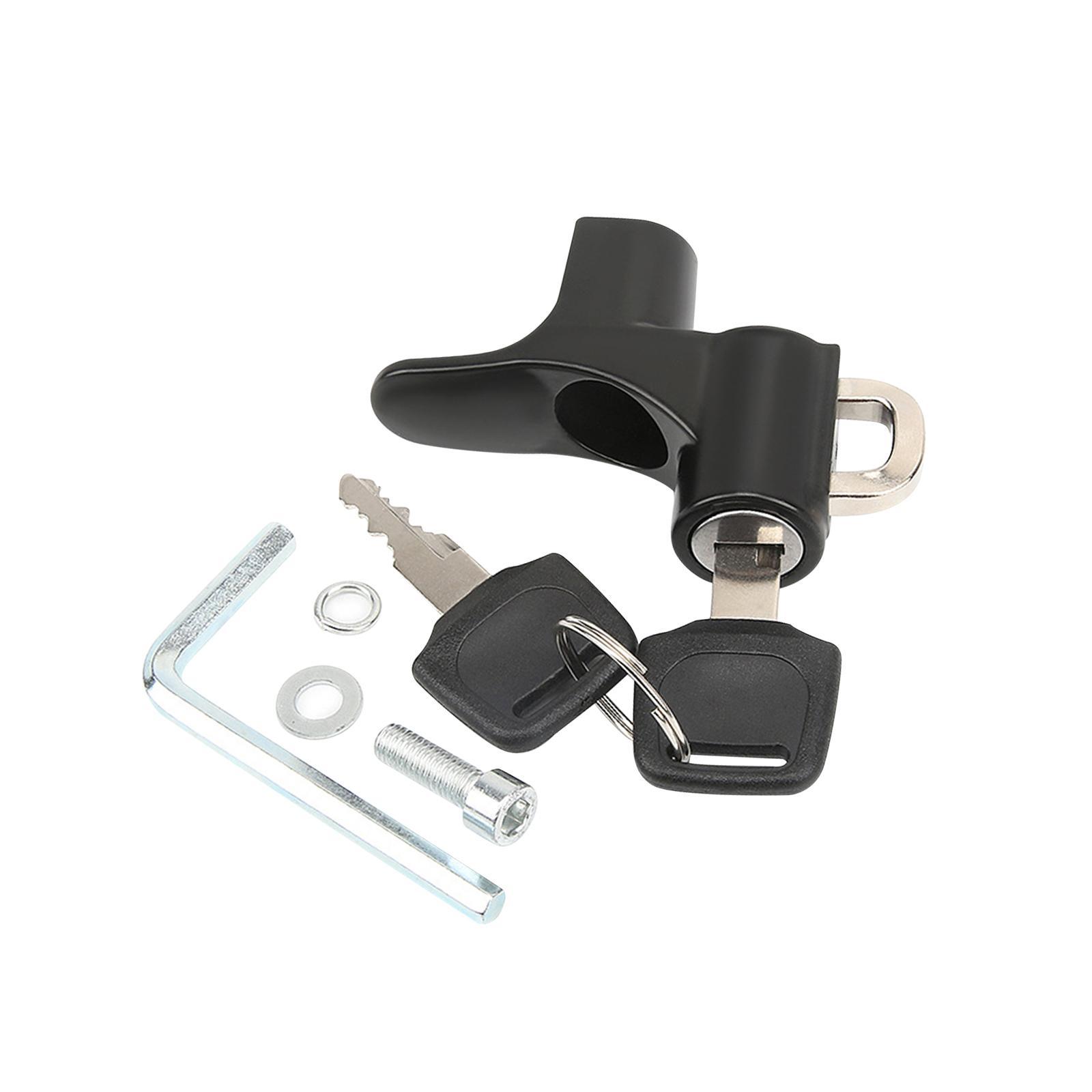 Black Motorcycle Lock Easy to Install Anti Lose for Street Bike