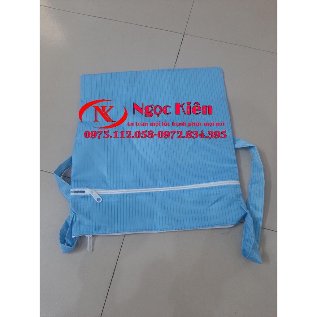 Túi vải đựng quần áo phòng sạch chống tĩnh điện màu xanh
