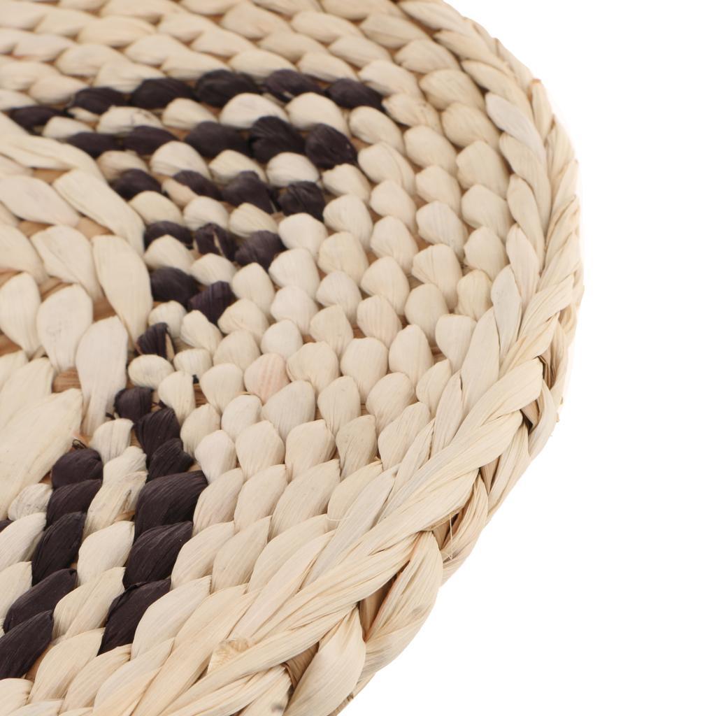 Japanese Style Handmade Straw Woven Seat Cushion Tatami Dia. 48cm