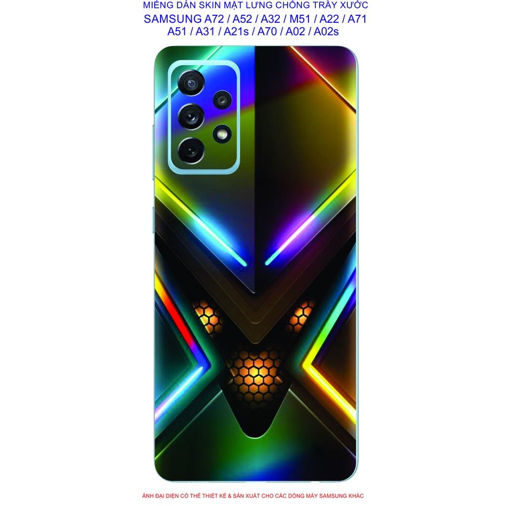Miếng Dán Skin mặt lưng dành cho SAMSUNG A72 / A52 / A32 / A22 / M51 / A71 / A51 / A31 / A21s / A12 / A02 / A02s chống trầy xước