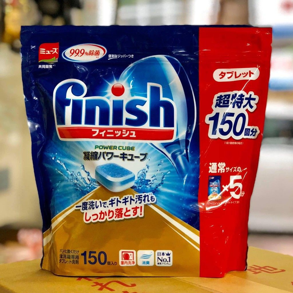 Viên rửa bát Finish Nhật 150 viên - viên rửa chén finish 150 viên dùng cho máy rửa bát loại nhỏ