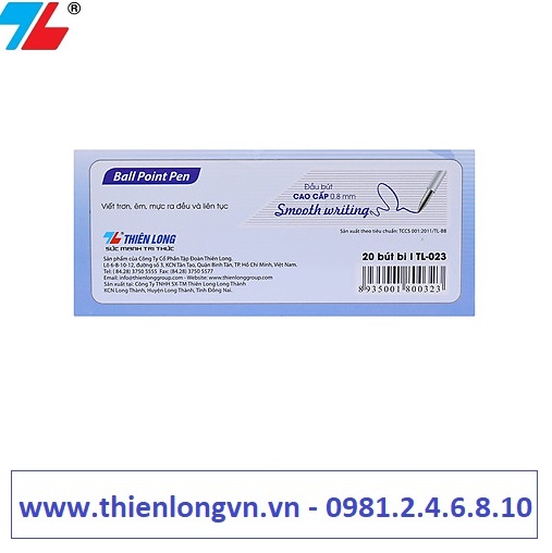 Hộp 20 cây bút bi Thiên Long - TL023 màu xanh