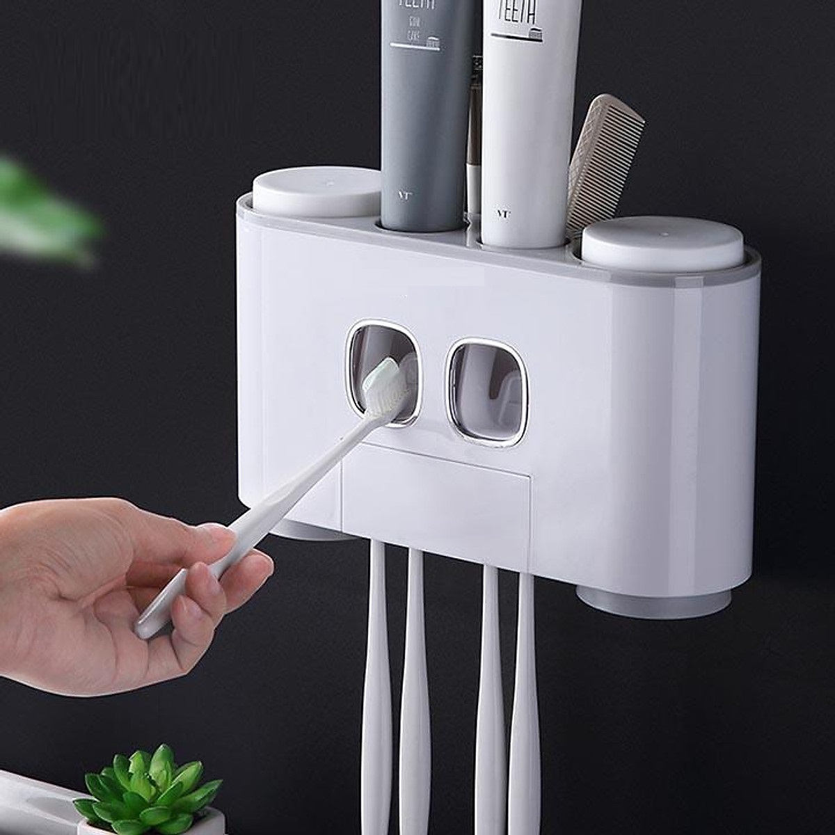 Bộ Nhả Kem Đánh Răng Tự Động, Kệ Để Đồ Phòng Tắm Cao Cấp