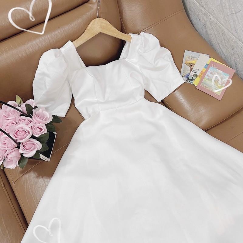 Đầm maxi trắng nơ lưng dự tiệc/ chụp lookbook hàng loại 1 (Ảnh thật shop chụp)