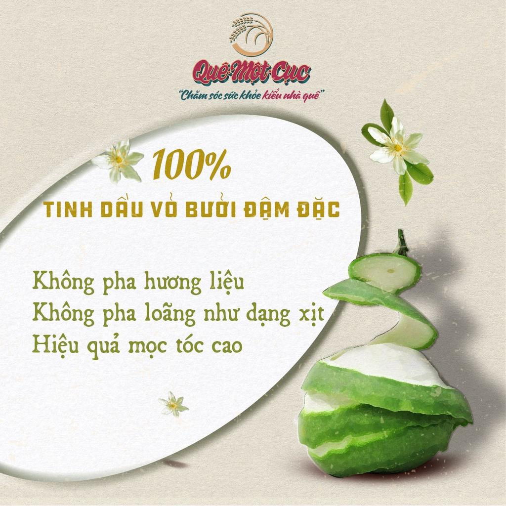 Tinh dầu bưởi mọc tóc siêu đậm đặc, chuyên kích mọc tóc con, làm dày, giảm rụng QUÊ MỘT CỤC 10ml