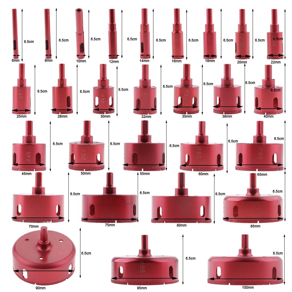 2pcs Diamond Tool Drill Bit Set Glass Ceramic Marble Tile 22 & 20mm