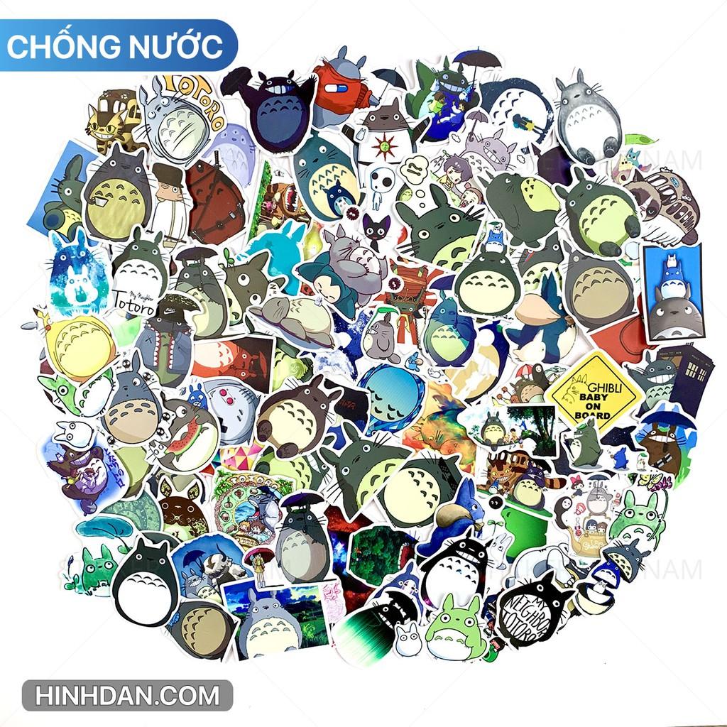 Sticker in hình TOTORO - Dán Trang Trí - Chất Liệu PVC Cán Màng Chất Lượng Cao Chống Nước, Chống Nắng, Không Bong Tróc Phai Màu