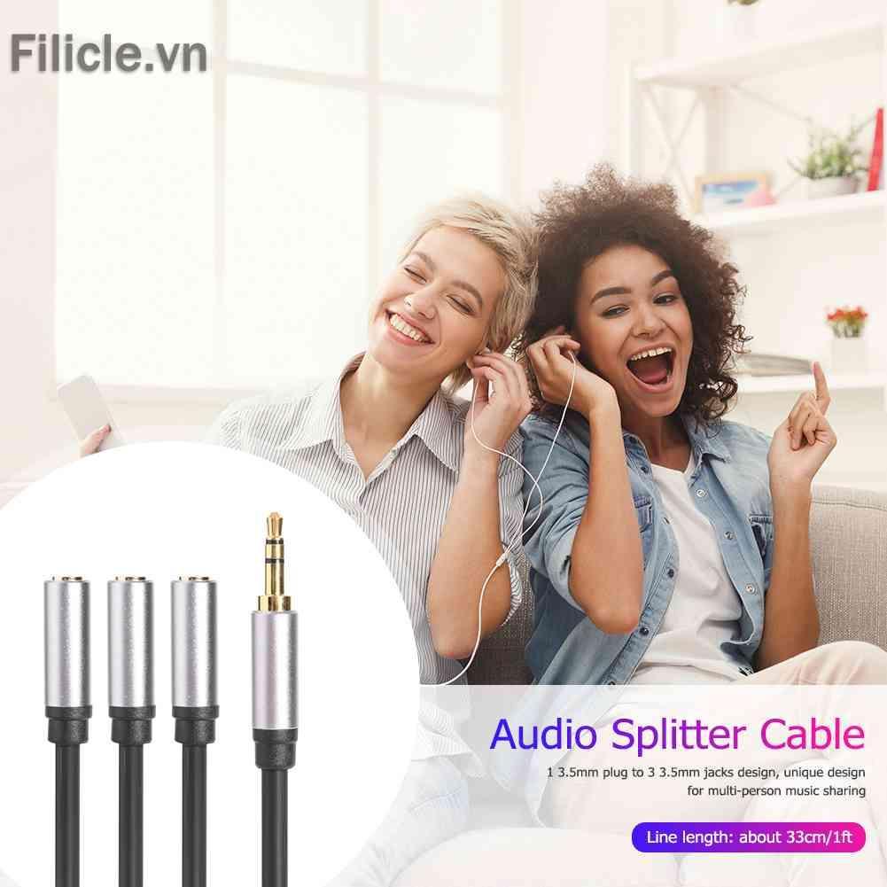 Cáp Chia Âm Thanh 3.5mm 3.5mm TRS Sang 3x 1 / 8 Jack CắM 1ft