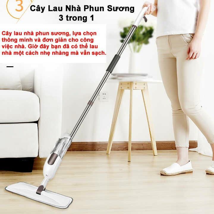 Cây lau nhà xịt phun sương thông minh Aurora - Phun sương, đầu xoay 360 đa năng, thiết kế nhỏ gọn hiện đại tiện lợi