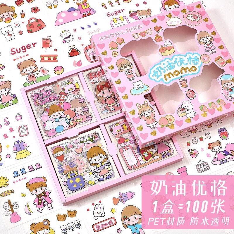 Sticker siêu dính trí bình nước, chai nhựa siêu xinh