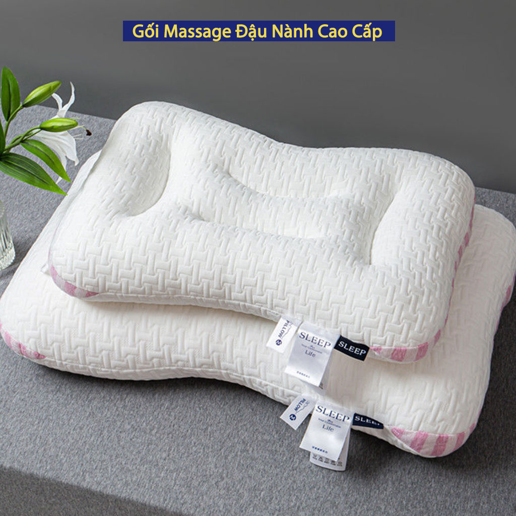 Hình ảnh Gối Massage Đậu Nành ANNA NGUYÊN Cao Cấp Chuẩn Khách Sạn Năm Sao