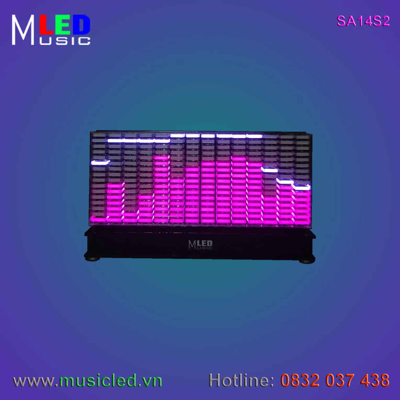 Dàn đèn Music LED nháy theo tần số nhạc 14 cột để bàn