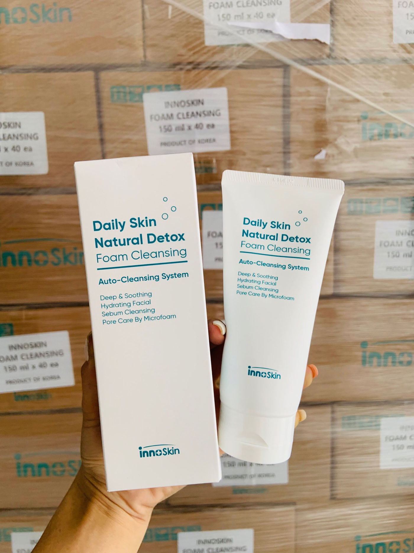 Sữa rửa mặt Innoskin DAILY SKIN NATURAL DETOX FOAM CLEASING 150ml