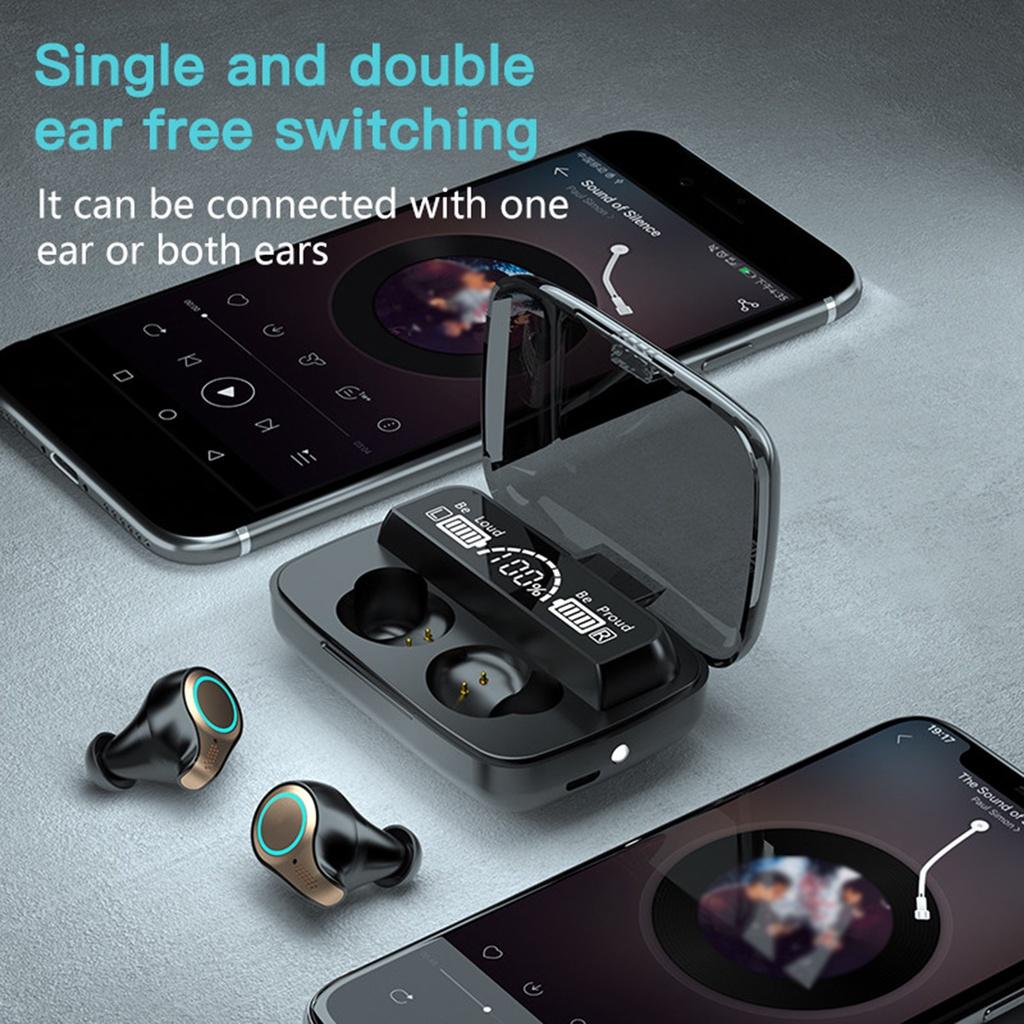 【ky】M18In-Ear Wireless Bluetooth-compatible Headset Noise Reduction Stereo Sport Earbud