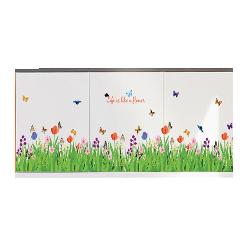 Decal Chân Tường Hoa Và Bướm