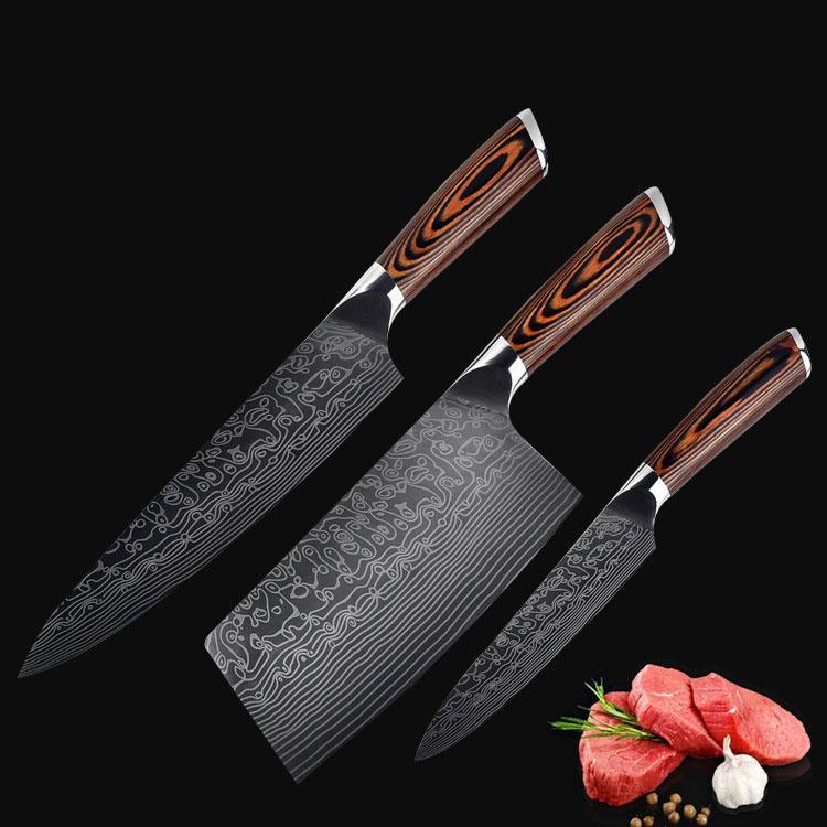 BỘ 3 DAO BẾP NHẬT THÉP DAMASCUS BDT2