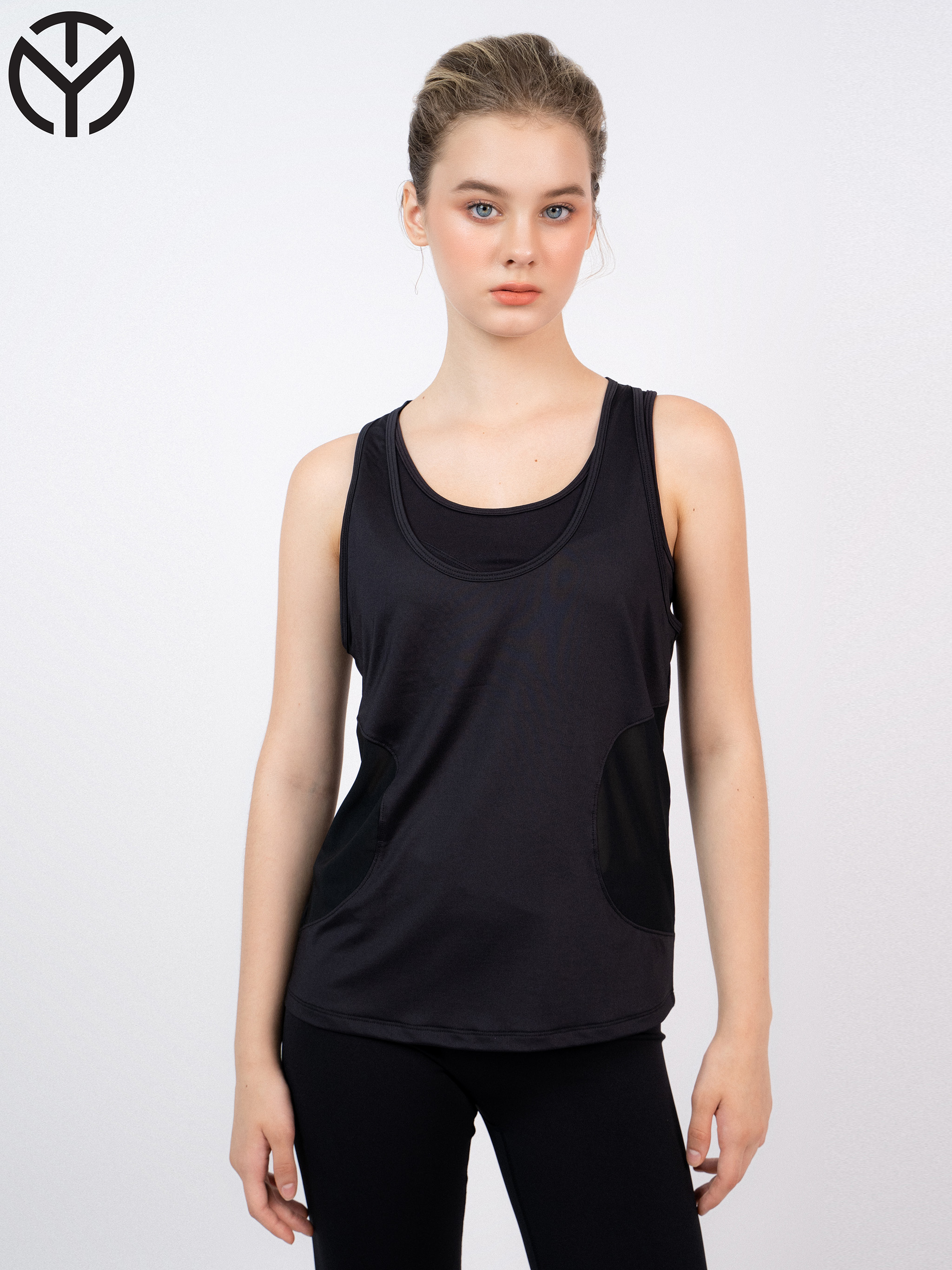 Áo Tank Top Thể Thao Nữ Tập Gym Yoga TYM TTWT004 - Form Rộng, Phối Lưới Eo - TYM Fashion