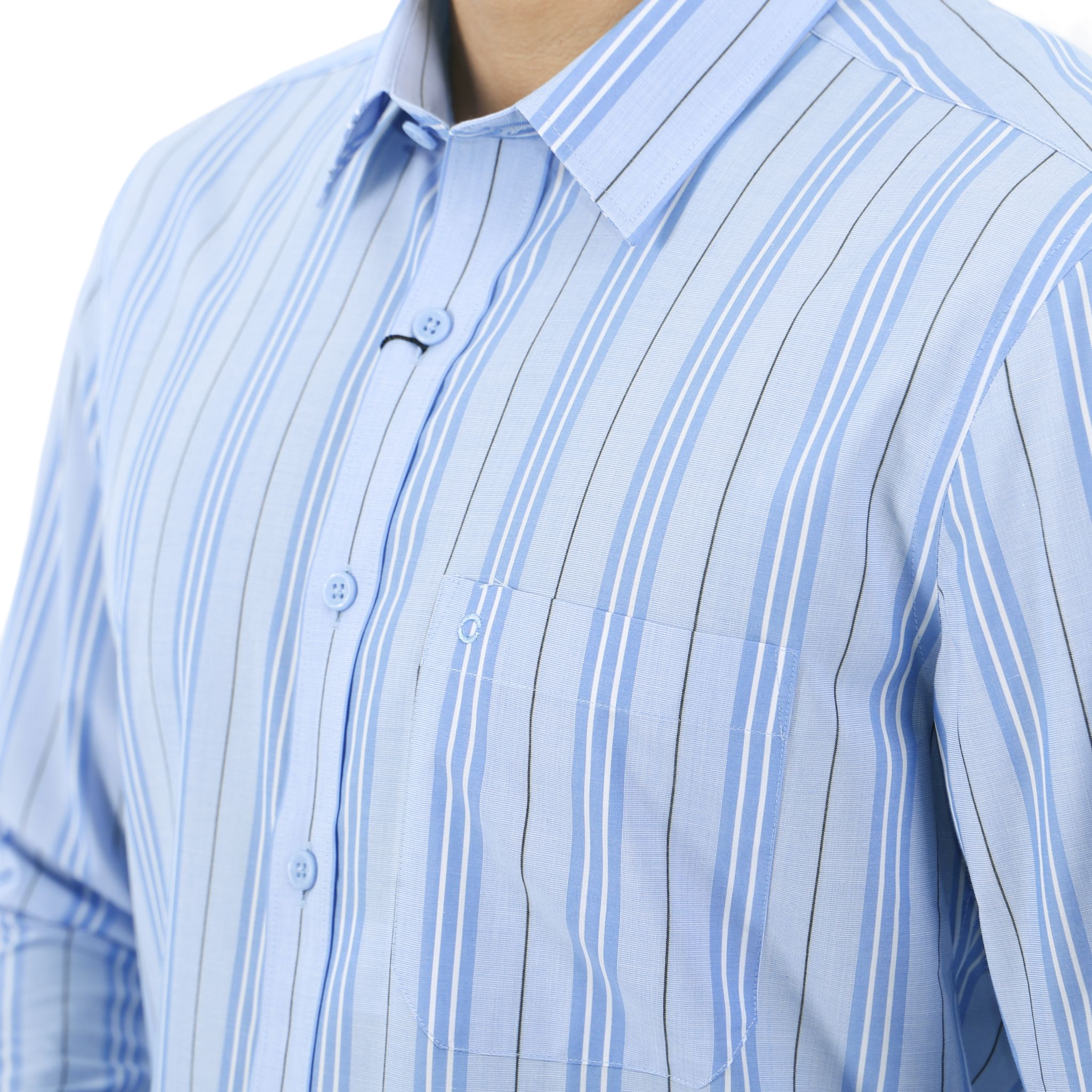 OWEN - Áo Sơ Mi nam Dài tay Regular Fit chất liệu Bamboo kẻ sọc nhuyễn Màu đậm - AR20698DT