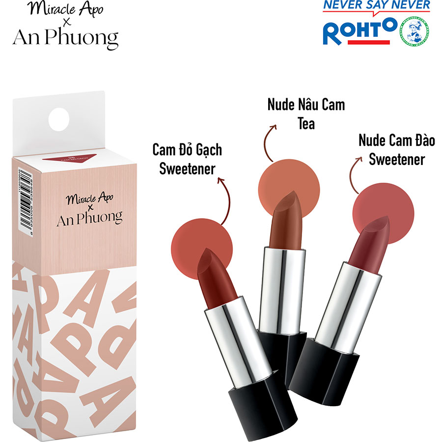 Son Thỏi Miracle Apo x An Phương Holiday Collection Lipstick (4g)