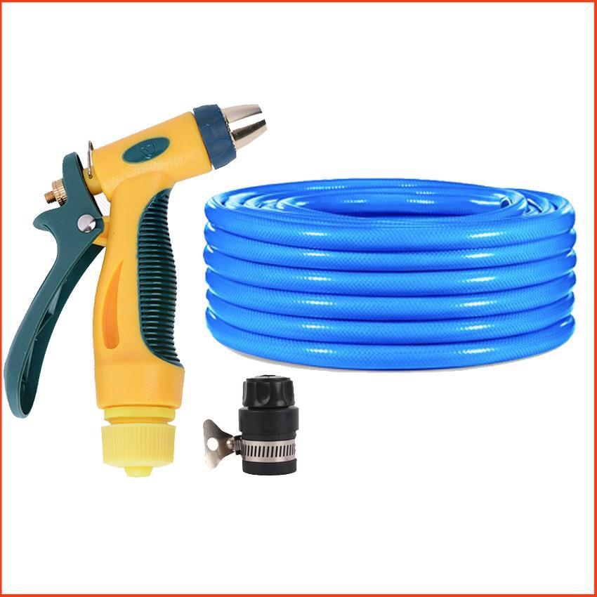 Bộ dây vòi xịt nước rửa xe,tưới cây tăng áp 3 lần 15m