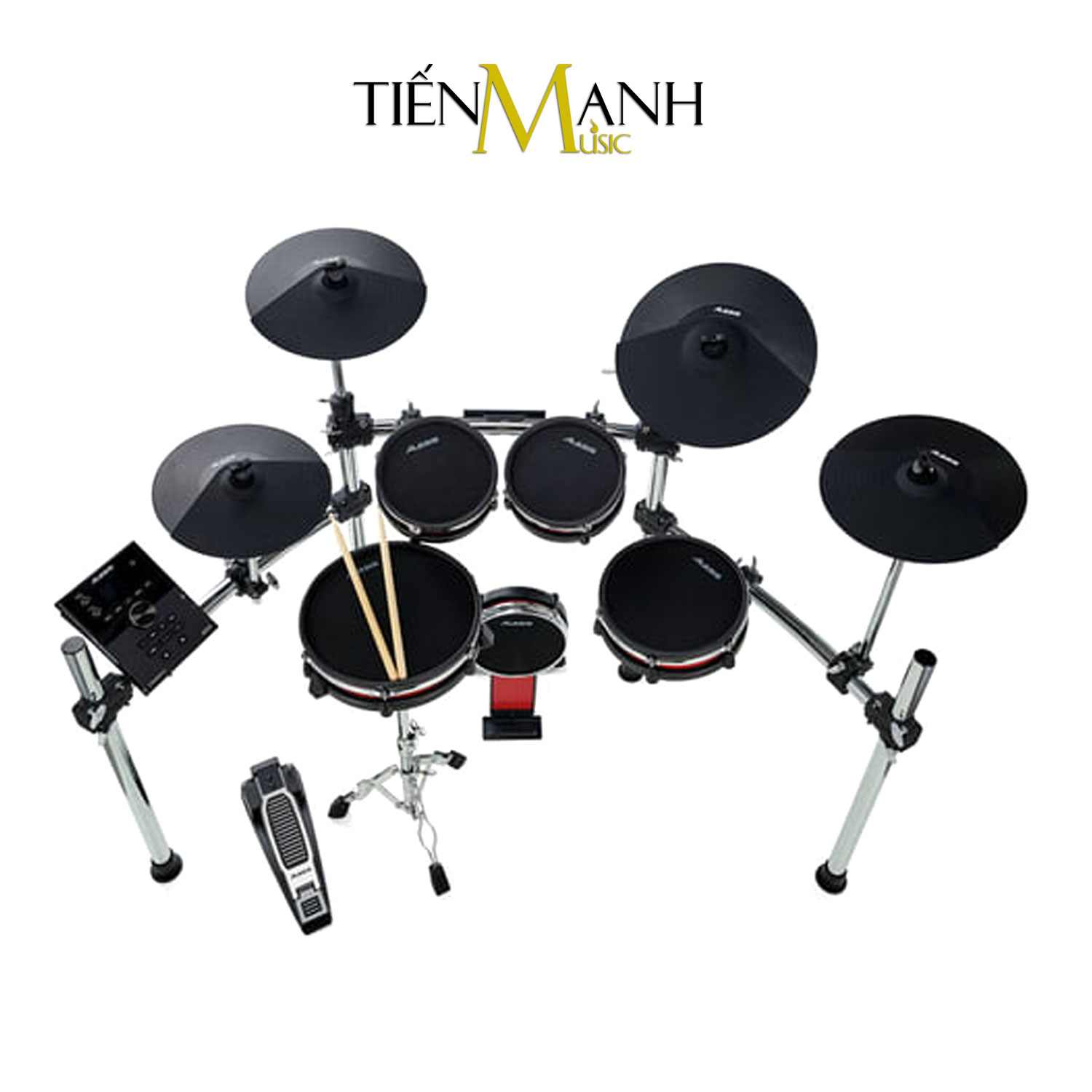 [Chính Hãng Mỹ] Bộ Trống điện tử Alesis Crimson II Mesh 5-Piece Electronic Digital Drum Kit Crimson 2 Hàng Chính Hãng - Kèm Móng Gẩy DreamMaker