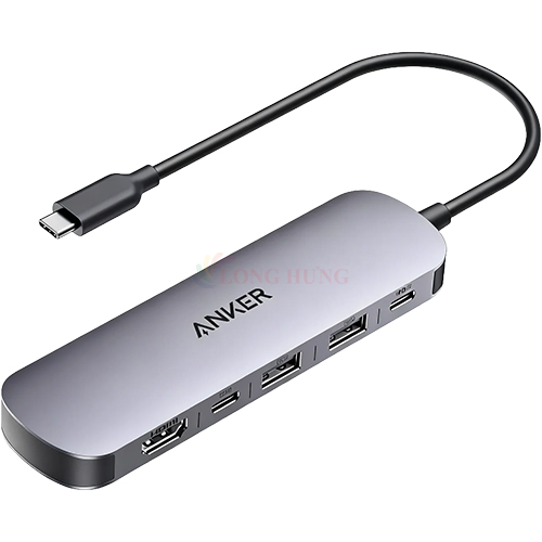 Cổng chuyển đổi Anker Nano 7 in 1 Portable Multi-Function USB-C Hub 4K HDMI 100W A83D2 - Hàng chính hãng