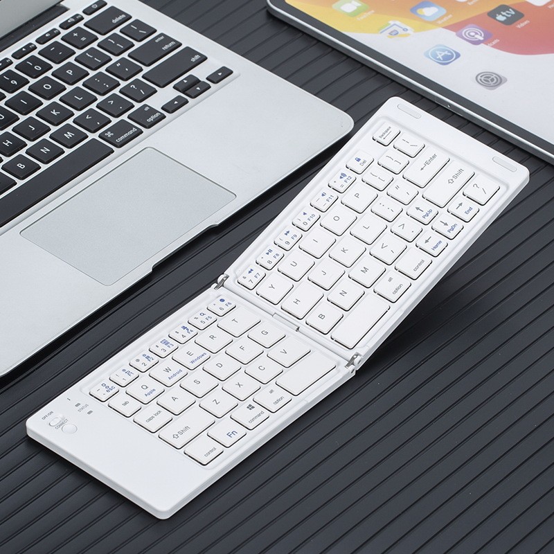Bàn phím Bluetooth rời gấp gọn tương thích với Windows, Mac, iOS và Android kết nối điện thoại, laptop, máy tính bảng - Hàng chính hãng