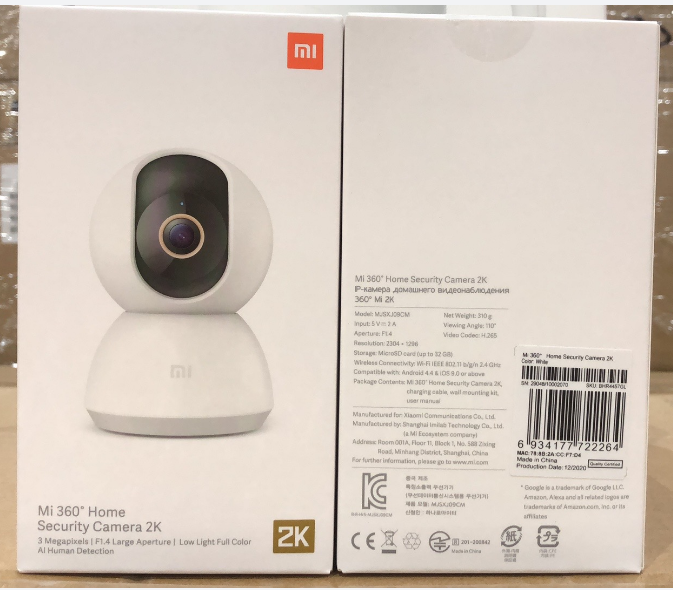 Camera Sothing Xiaomi 360 2K, đàm thoại 2 chiều, góc quay rộng- Hàng chính hãng