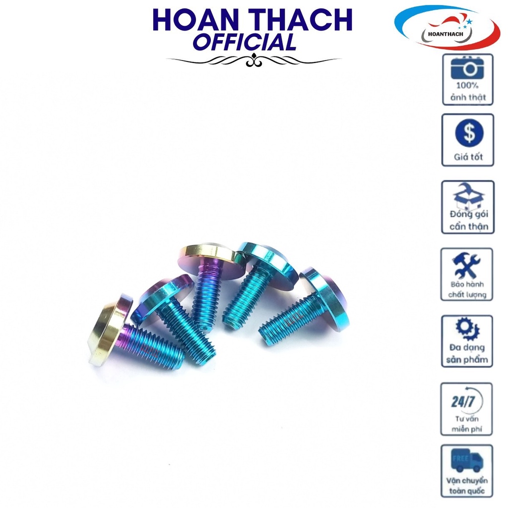 Ốc Gr5 Titan Dù 6L15 7 Màu dùng cho nhiều dòng xe SP016343 (giá 1con)