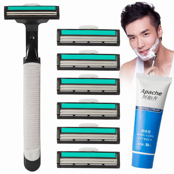 Dao cạo râu KG6S  gồm 36 lưỡi tặng kèm 1 dao cạo + 1 tuýp kem cạo râu cao cấp - Hàng chính hãng