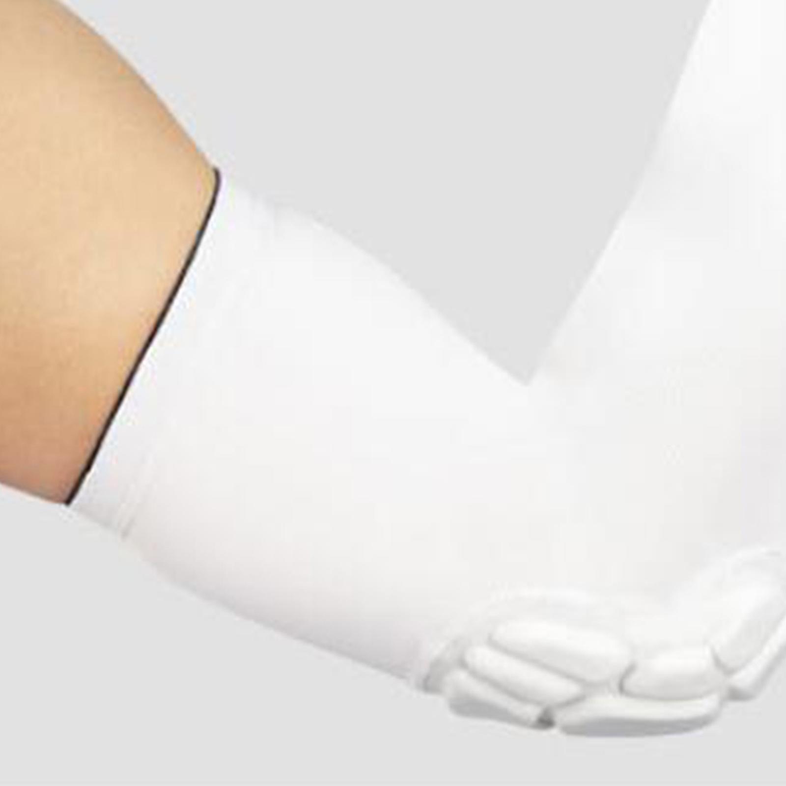 2X Elbow Support Compression Honeycomb Pad Joint Arm Sleeve Sport White L