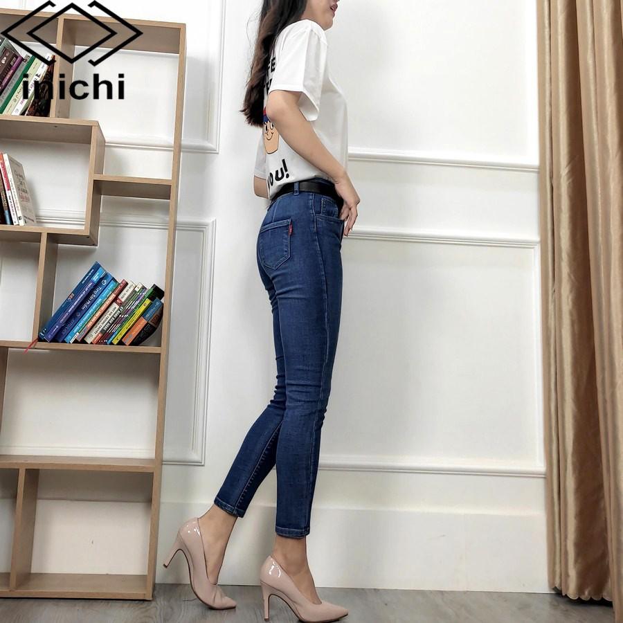 Quần jean nữ INICHI Q706 dáng skinny ôm chất co dãn dài 9 tấc xịn xò tôn dáng