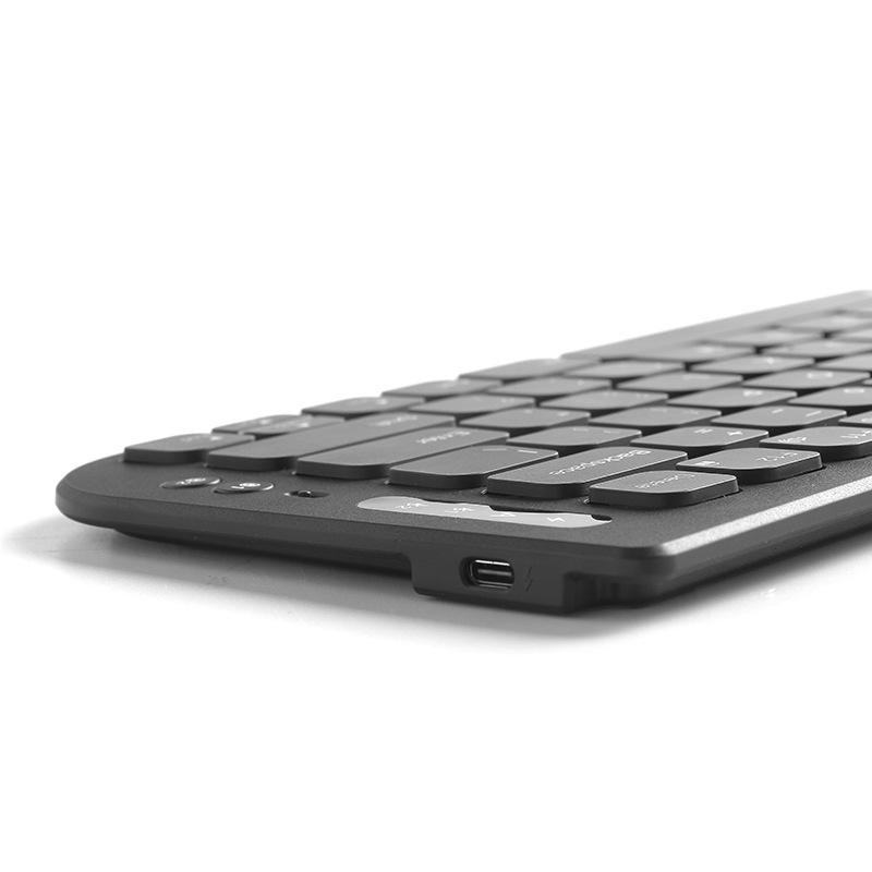 Đảm Bảo Chất Lượng B075 Loại Lá Siêu Mỏng Kép Bluetooth Không Dây Có Đèn Nền Bàn Phím Laptop Điện Thoại Máy Tính Bảng Bàn Phím Di Động