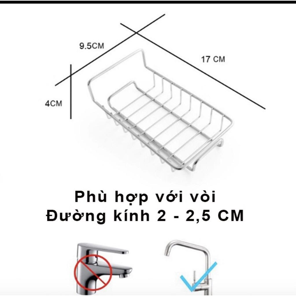 Khay inox gắn vòi nước đựng vật dụng rửa chén